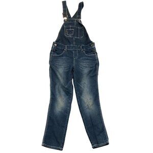 Vigoss Woman's Overalls Small Denim Straight Blue Medium Wash Y2K Casual